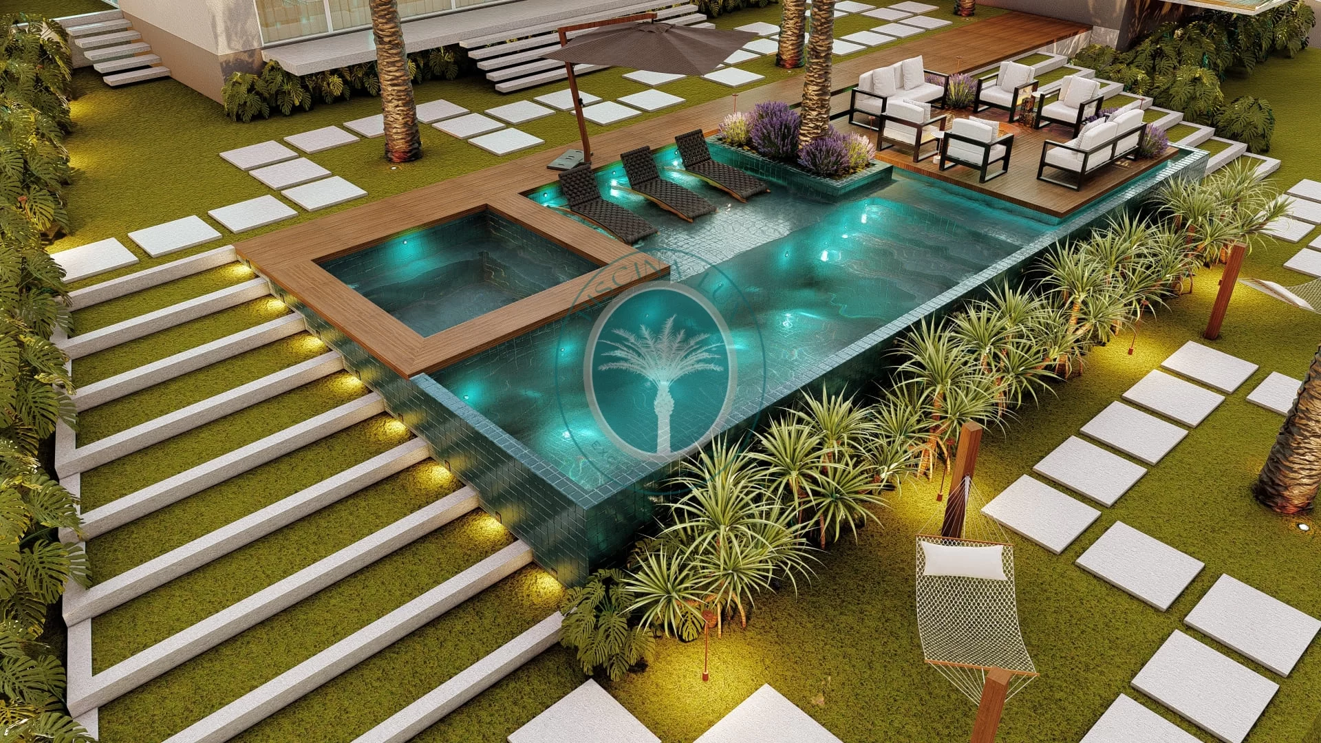 Projeto de piscina moderna 10