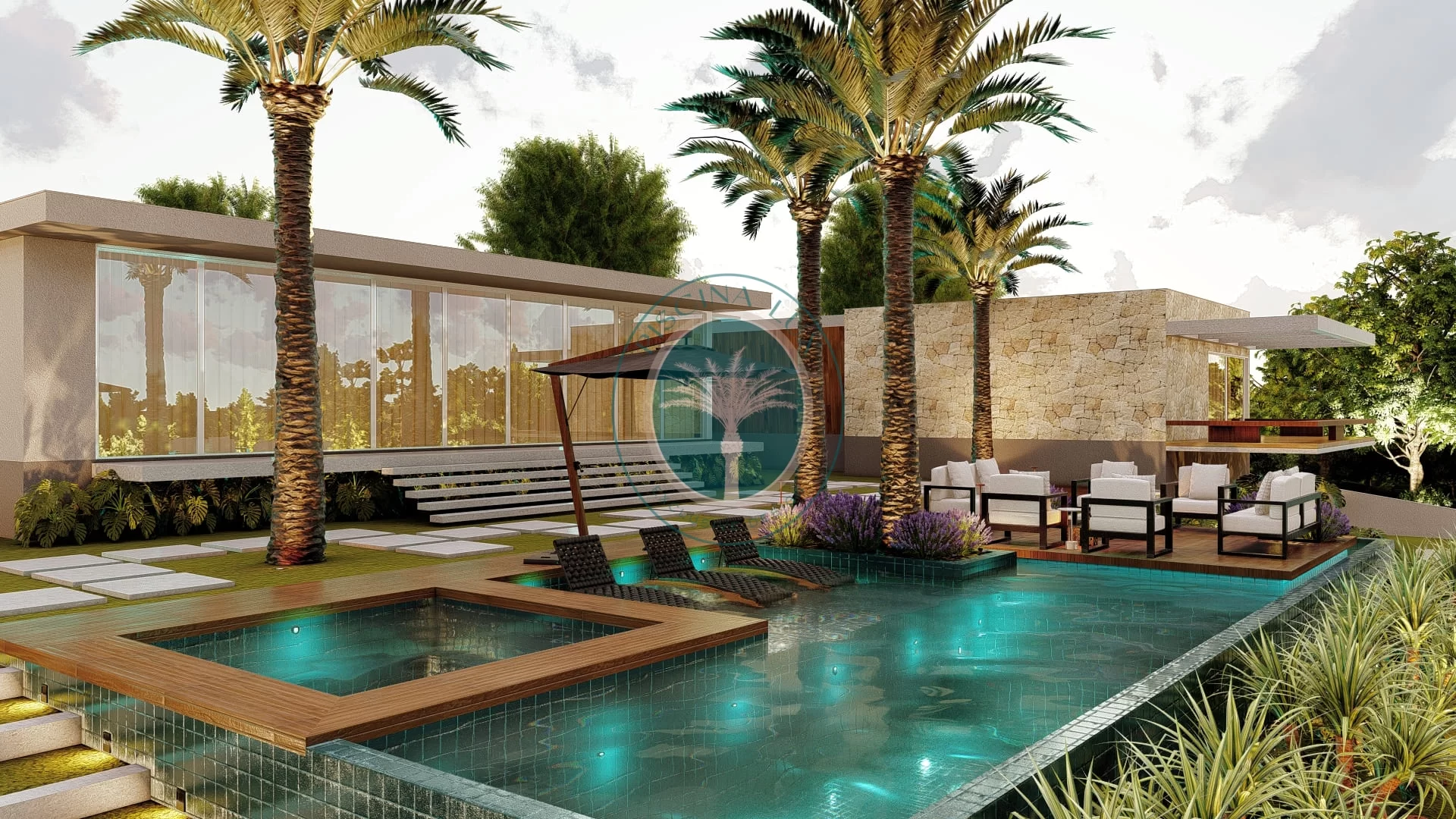 Projeto de piscina moderna 11