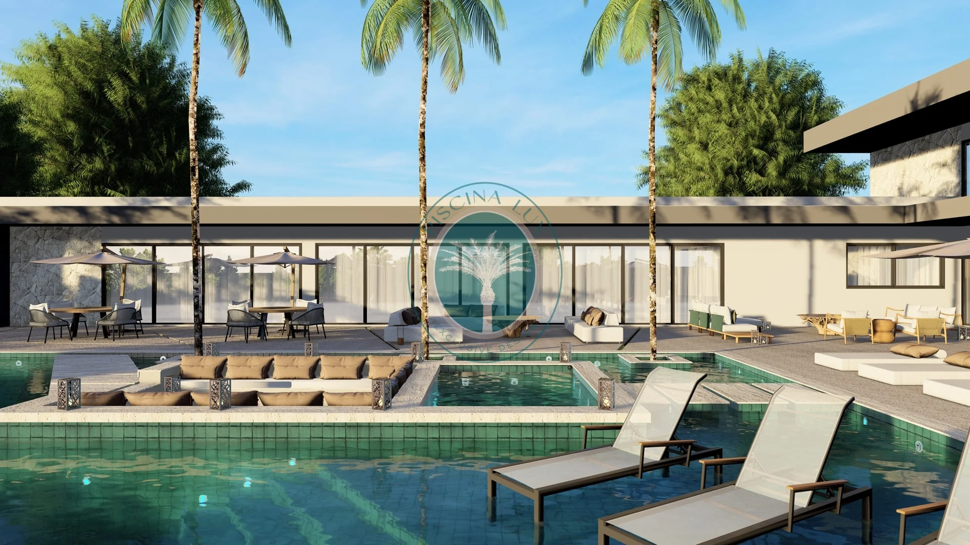 Projeto de piscina moderna 13