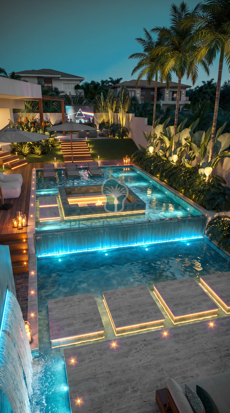 Projeto de piscina moderna 15