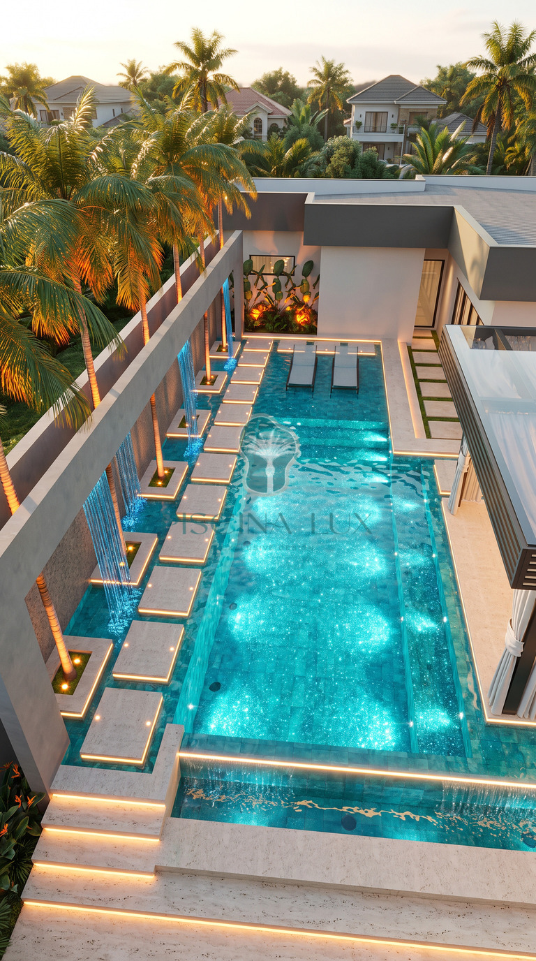 Projeto de piscina moderna 16