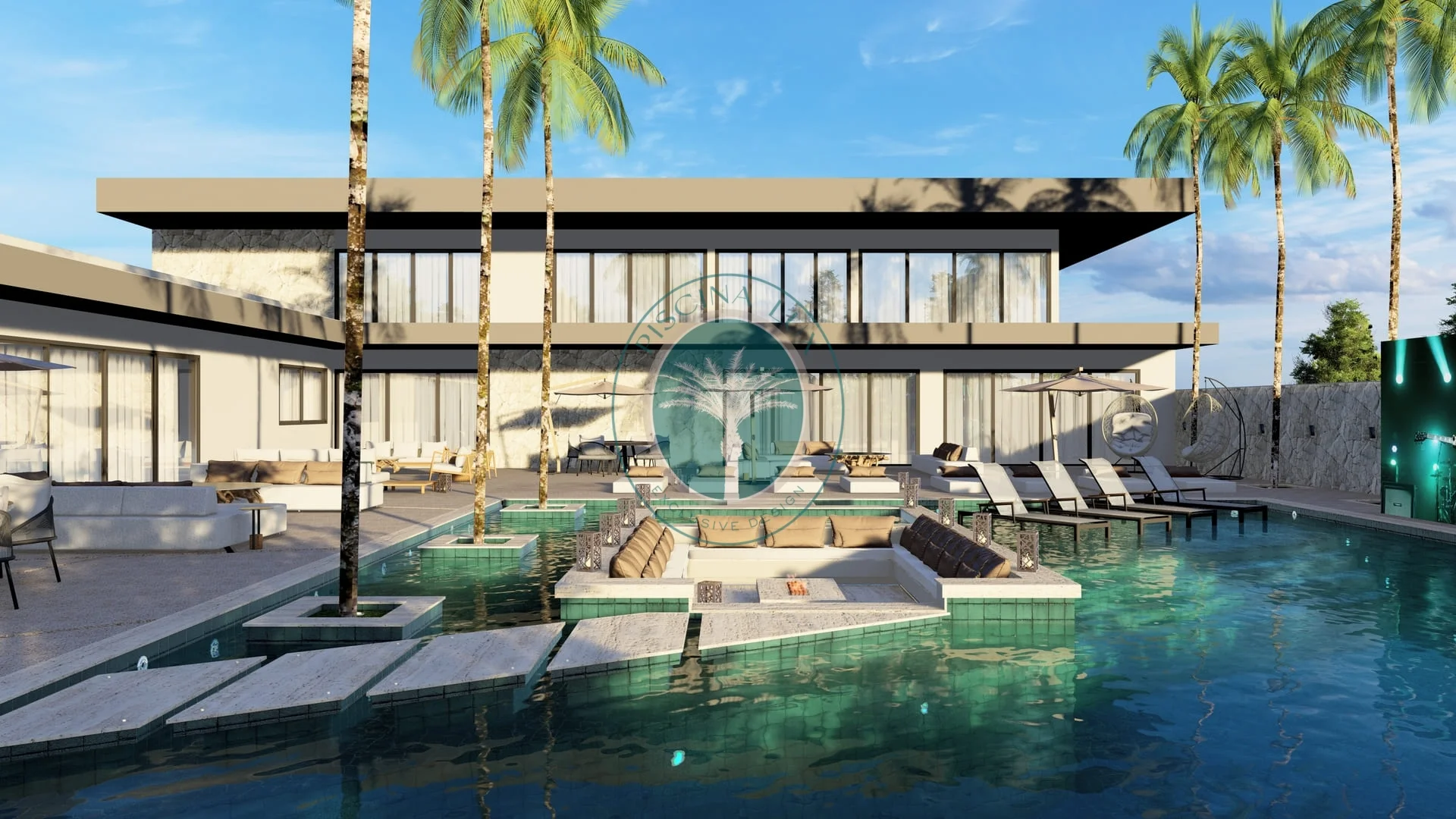 Projeto de piscina moderna 16